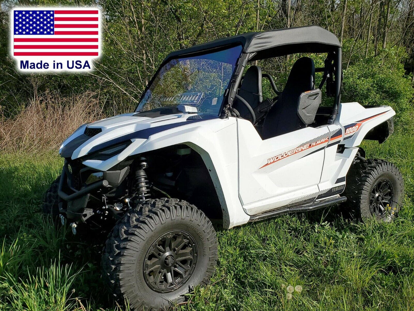 ROOF & HARD WINDSHIELD for Yamaha Wolverine RMAX 2 - Withstands Highway Speeds