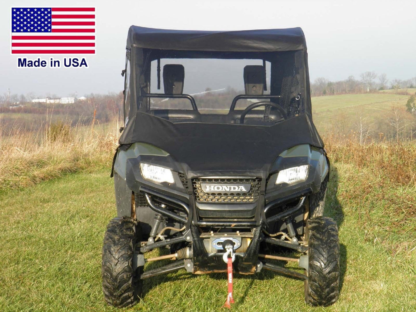 Honda 700-4 Full Enclosure - Vinyl Windshield, Roof, Doors, & Rear Window