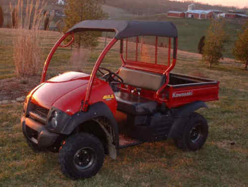 ROOF for Kawasaki Mule 600 / 610 and Trans - Travels Highway Speeds - Soft Top