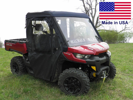 Can Am Defender Full Enclosure - HARD WINDSHIELD - Roof - Doors - Rear Window