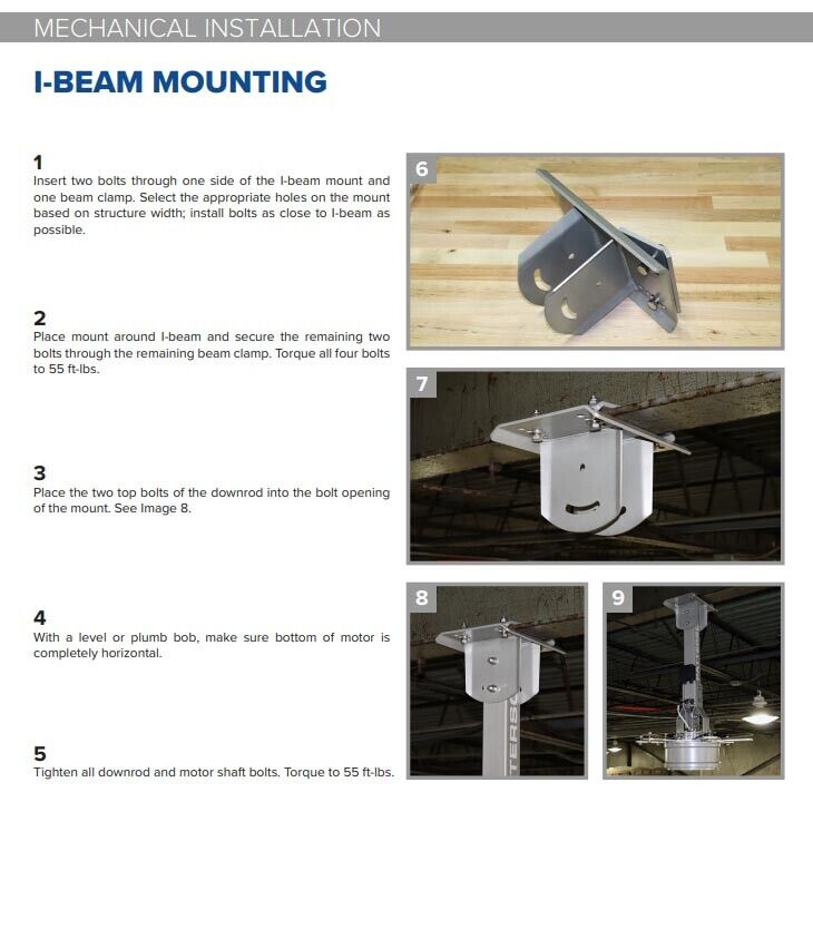 16 ft Ceiling Fan - 16,218 Sqft Coverage - 230 Volts - 3 Phase - Commercial