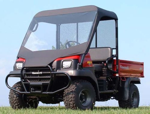 VINYL WINDSHIELD & ROOF for Kawasaki Mule 3000 / 3010 - Soft Acrylic