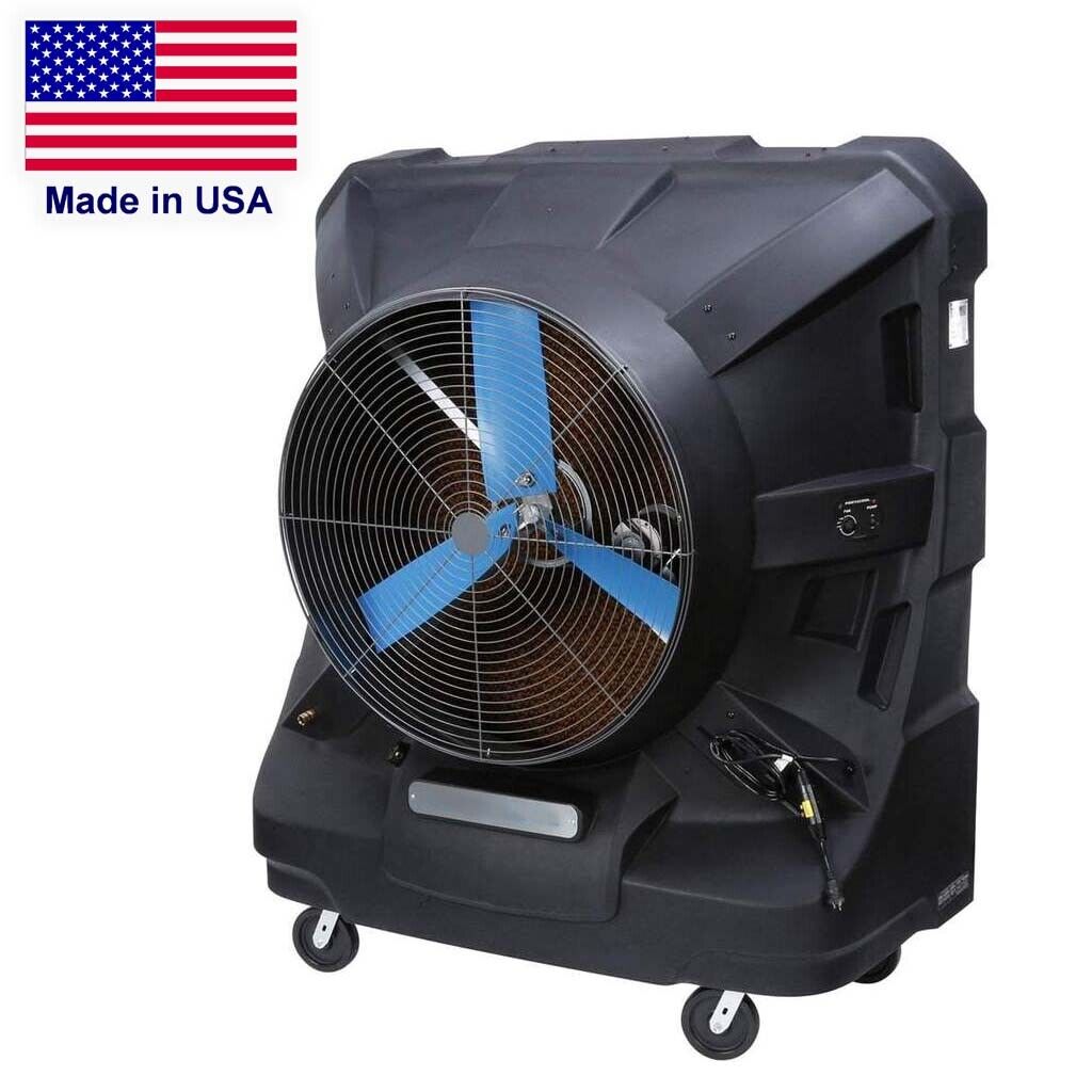 Portable Evaporative SWAMP COOLER - 22500 CFM - 5625 sq ft - 120 V - 65 Gal Tank