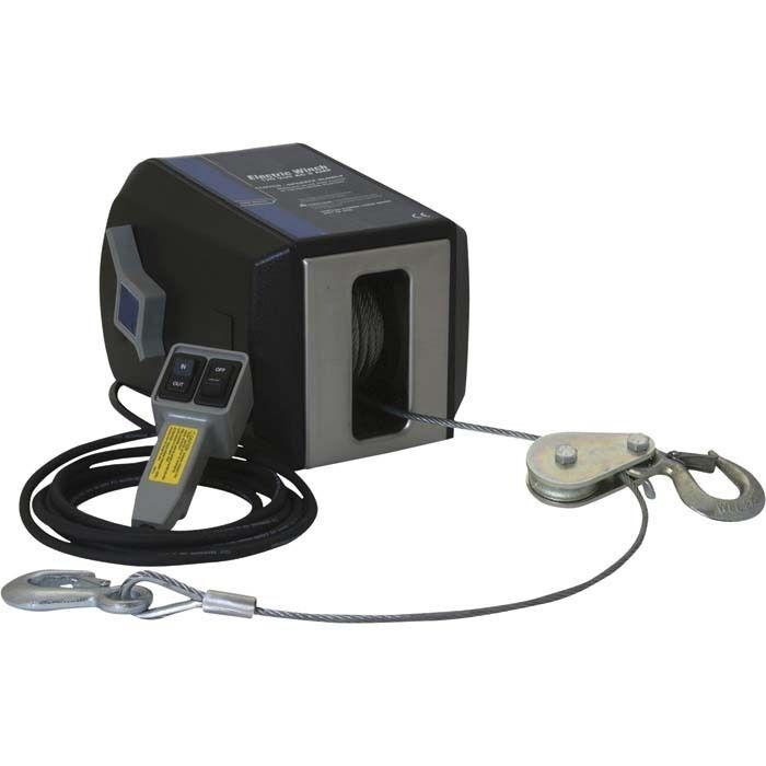 Electric AC Winch & Remote Control - 4000 Lbs - 120 Volts - 570:1 - Freespooling