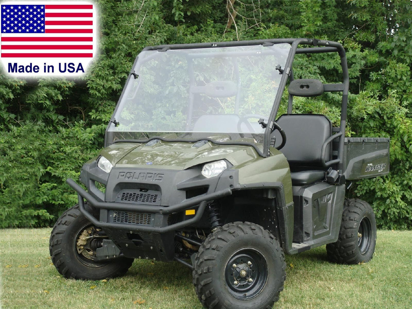 HARD WINDSHIELD for Polaris Ranger XP - Withstands Highway Speed - Polycarbonate