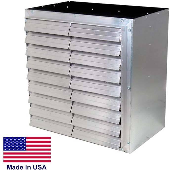 36" Wall Exhaust Fan - 11,400 CFM - 230 Volts - 1 Phase - Belt Driven - Shutter