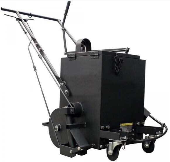 Asphalt Melter & Applicator - 10 Gallons - 4 Wheels - Halo Burner - Push Start