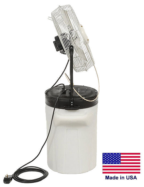 18" MISTING FAN - Self Contained - 5750 CFM - 120 Volts - 1/8 Hp - 1 Ph - 10 Gal