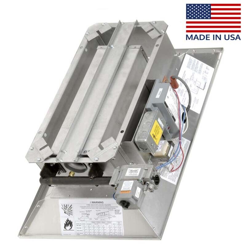 Infrared Natural Gas Heater - 120,000 BTU - 3,000 Sqft - 120 Volts - Radiant