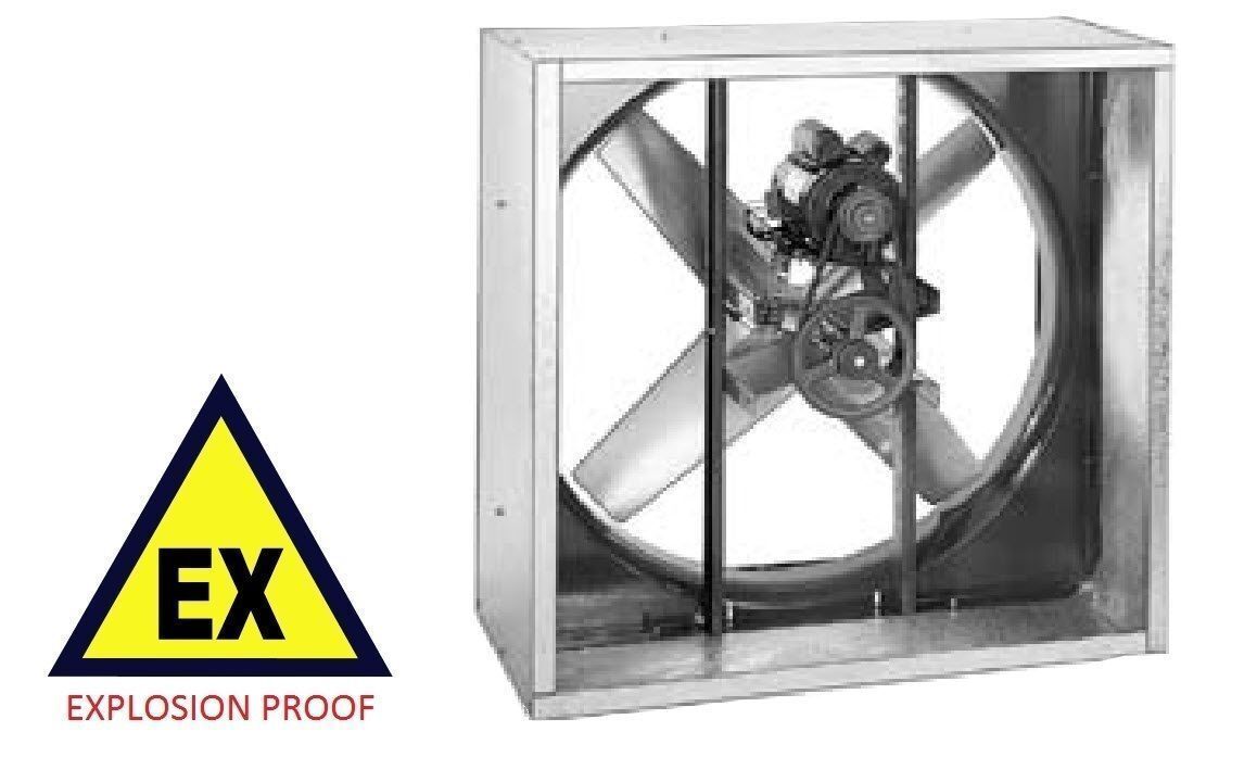 EXHAUST FAN - Explosion Proof - Belt Drive - 48" - 115/230V - 1.5 Hp 21,500 CFM
