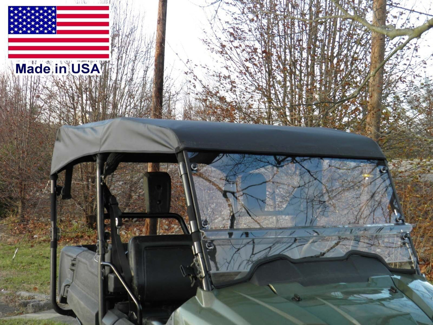 HARD WINDSHIELD & ROOF for Honda 700-4 - Soft Top - Withstands Highway Speeds