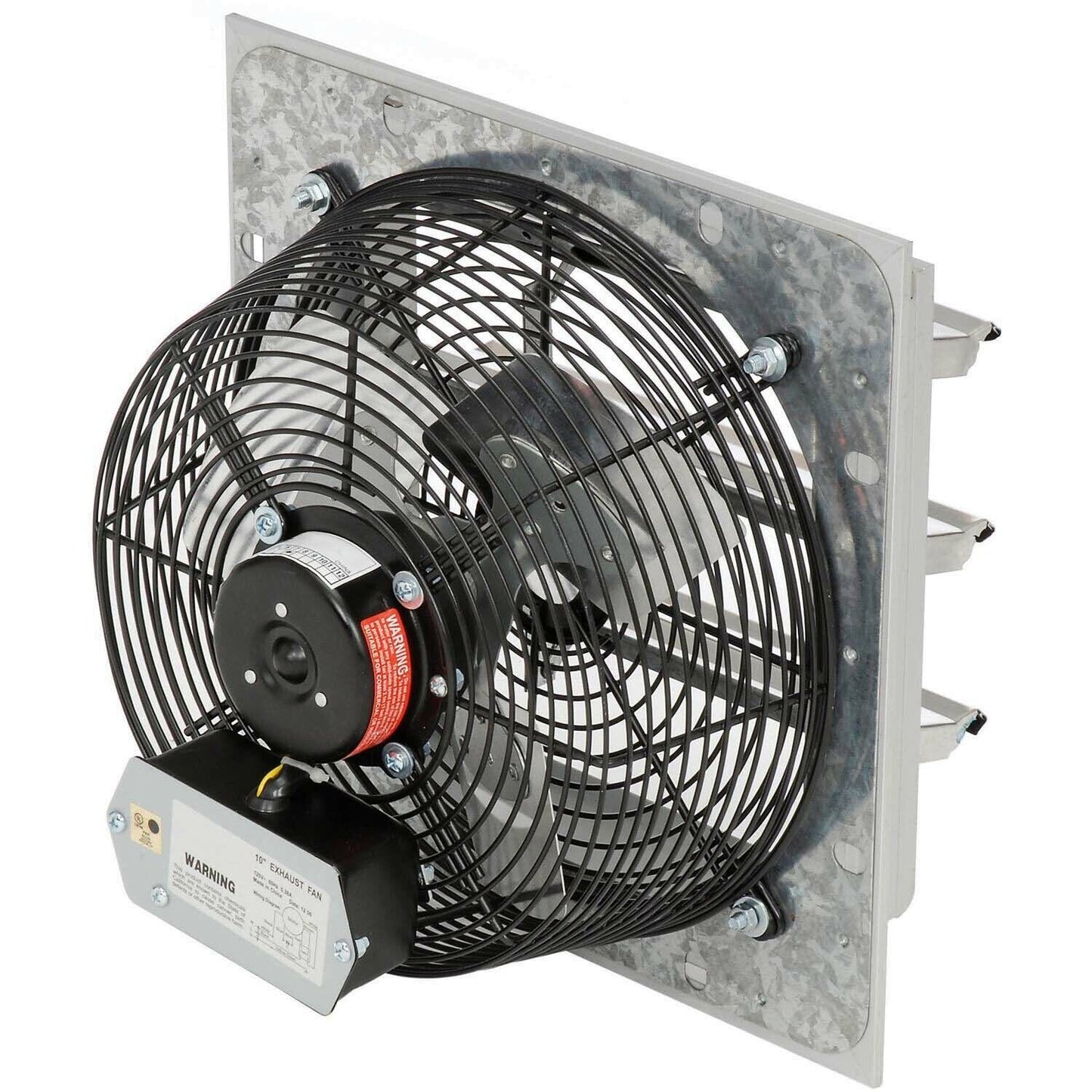 10" Shutter Exhaust Fan - 1500 CFM - 120 Volt - 1/30 HP - Direct Drive - 3 SPEED