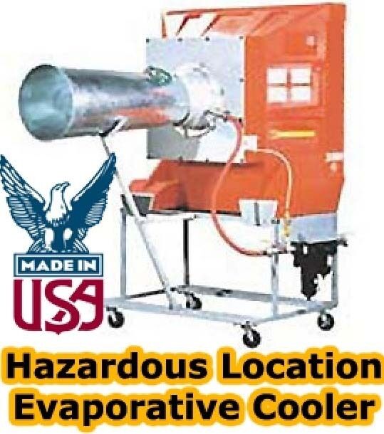 Portable Evaporative Cooler - 24" Direct Drive - 7 Amps - Hazard Explosion Proof