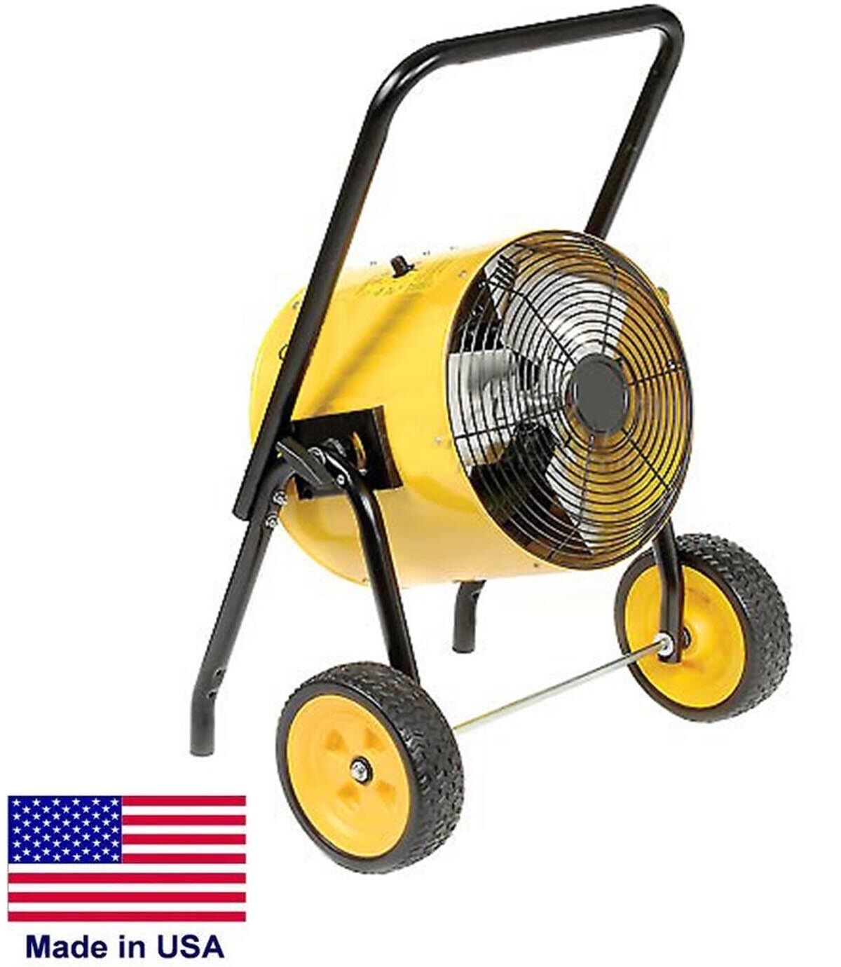 Portable Electric Heater - 51,195 BTU - 2,000 Sq Ft - 800 CFM - 208 Volts - 3 Ph