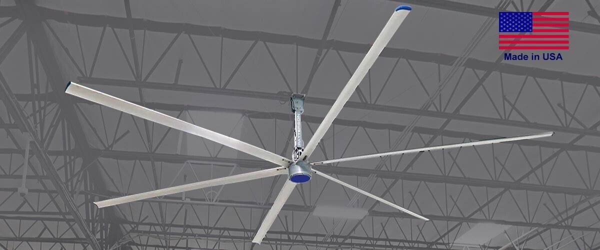 24 ft Ceiling Fan - 23,732 Sqft Coverage - 230 Volts - 3 Phase - Commercial