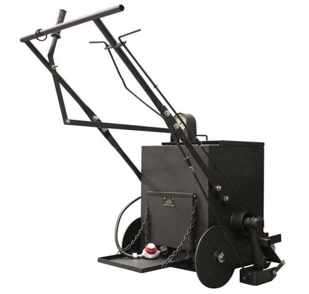 Asphalt Melter & Applicator - 10 Gallons - 4 Wheels - Halo Burner - Push Start