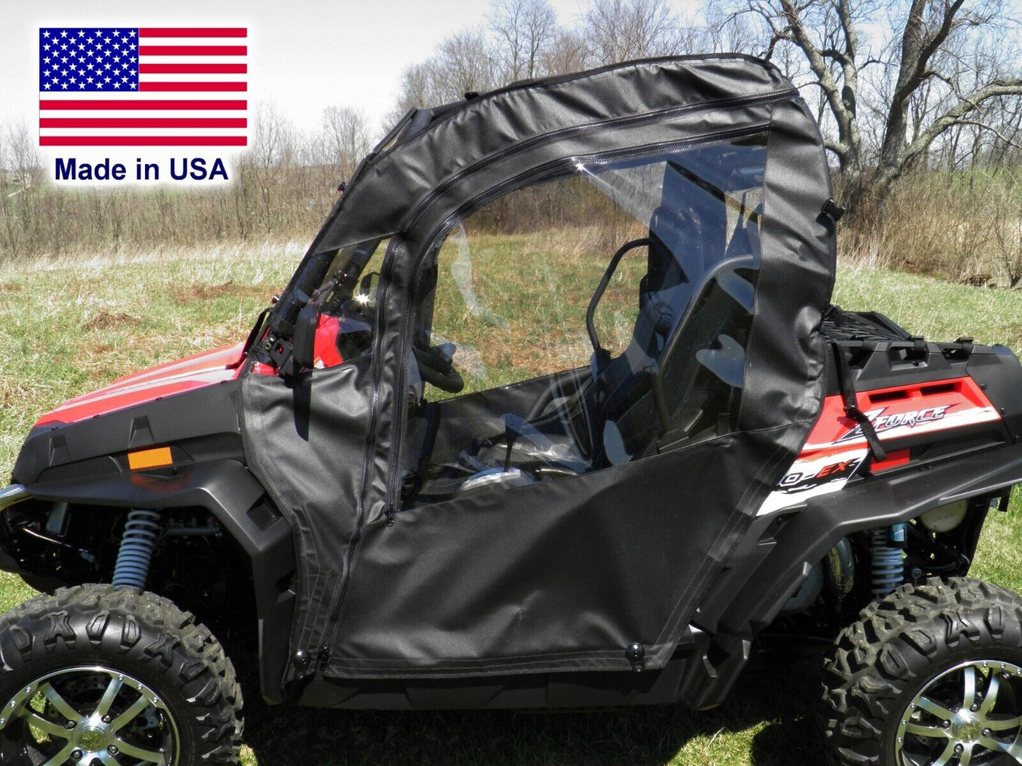 Full DOORS for CF Moto ZForce 500 / 800 / 1000 - Soft Material - Vinyl Windows