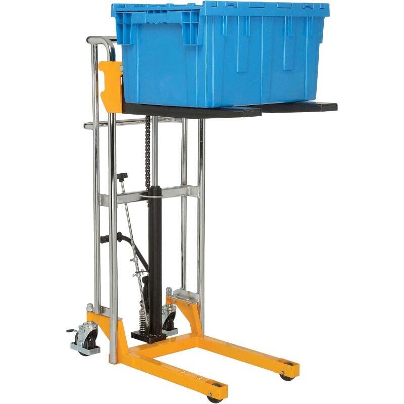 880 lbs MANUAL LIFT - 59" Maximum Lift - Wheels - Foot Pedal Operation - Steel