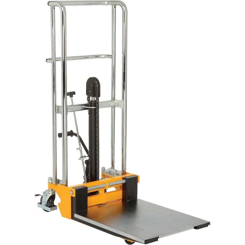880 lbs MANUAL LIFT - 59" Maximum Lift - Wheels - Foot Pedal Operation - Steel