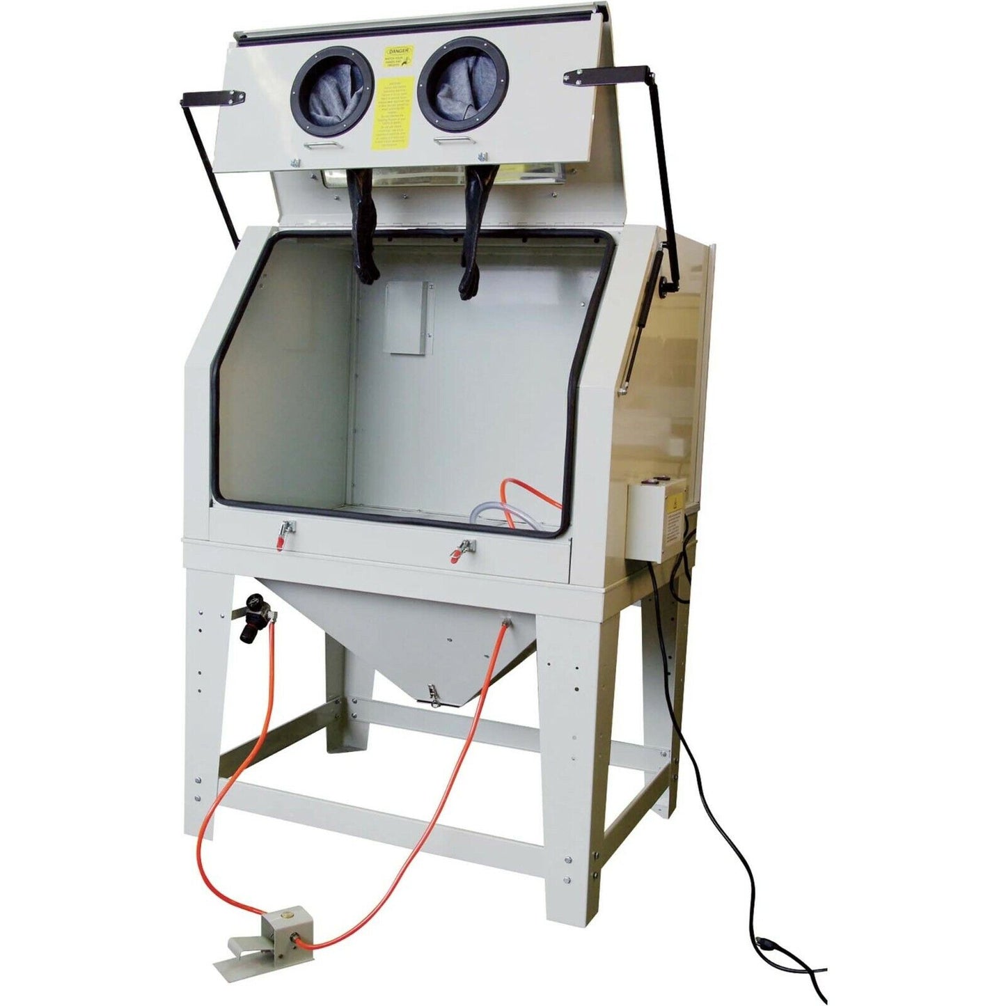 Abrasive Blaster Cabinet - 125 PSI - 20 CFM - 46" x 33" x 34" Area - 400 lbs Cap