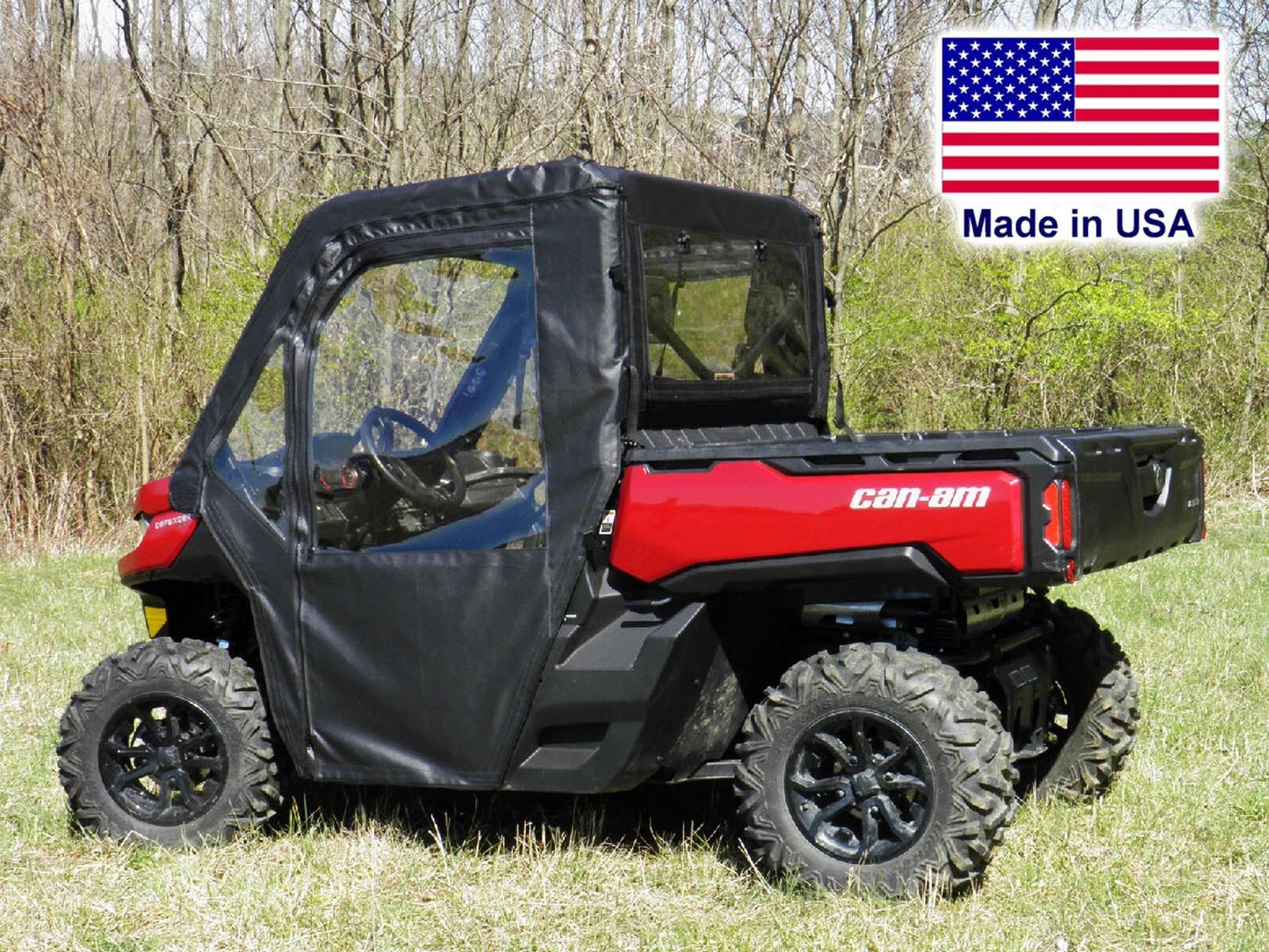 DOORS & REAR WINDOW for Can Am Defender - Soft Material - Vinyl Windows