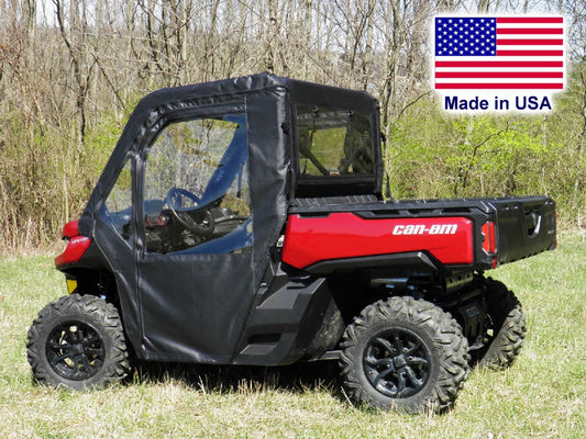 DOORS & REAR WINDOW for Can Am Defender - Soft Material - Vinyl Windows