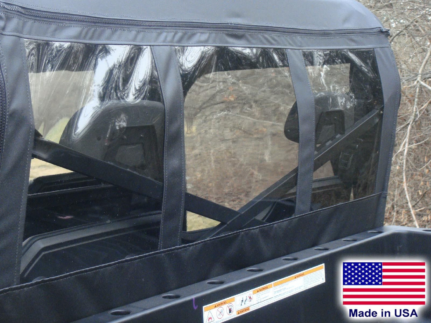 HALF Enclosure for Polaris Crew - HARD WINDSHIELD - Roof - Rear Window