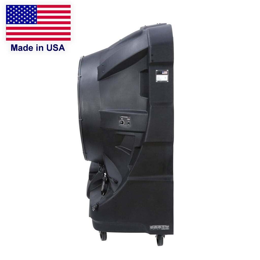 Portable Evaporative SWAMP COOLER - 22500 CFM - 5625 sq ft - 120 V - 65 Gal Tank