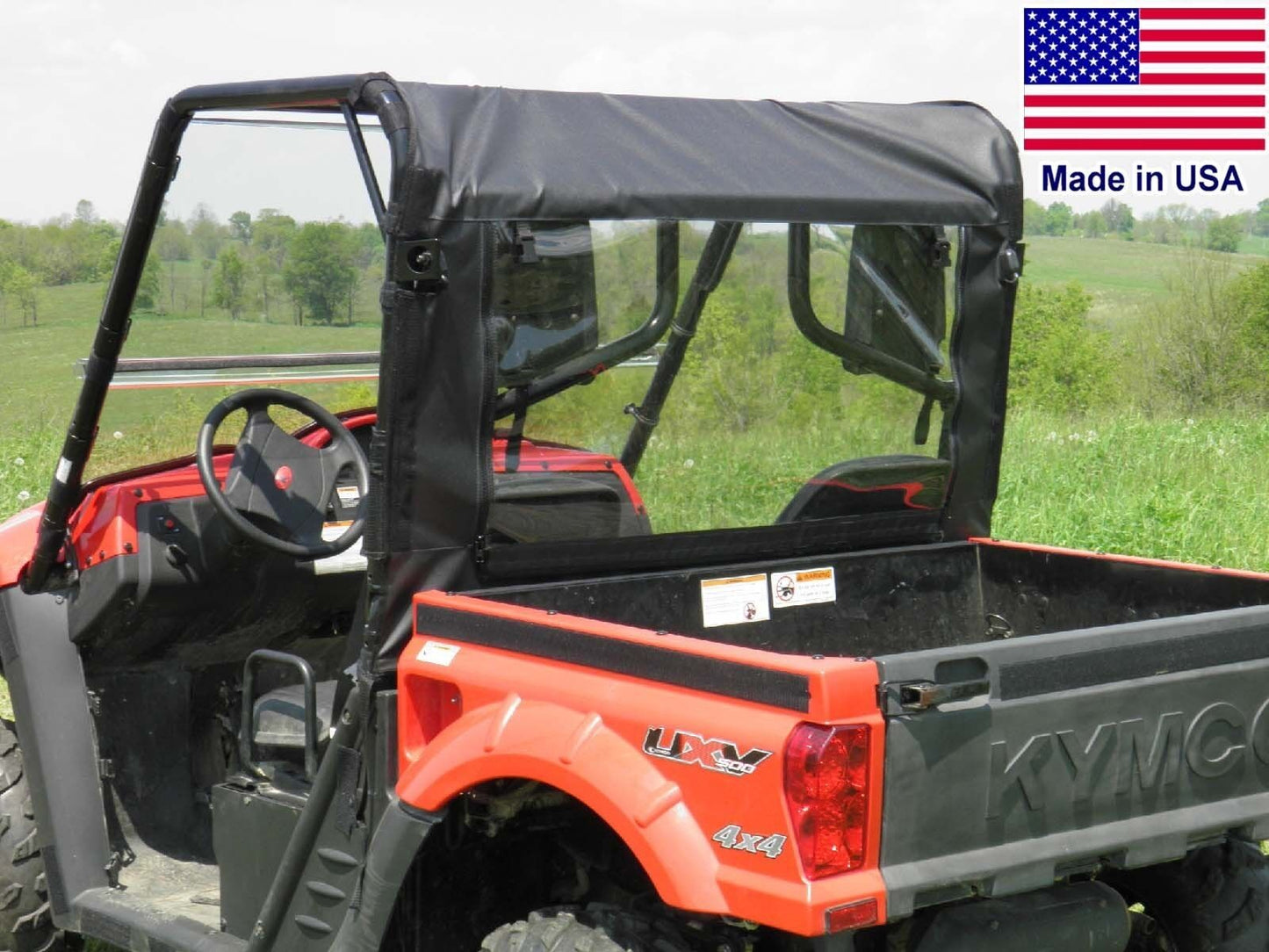 Half Cab for Kymco 500 - HARD WINDSHIELD, Roof & Rear Window - Soft Material