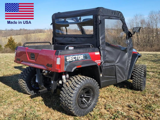 DOORS & REAR WINDOW for HiSun Sector 450 / 550 / 750 - Soft Material