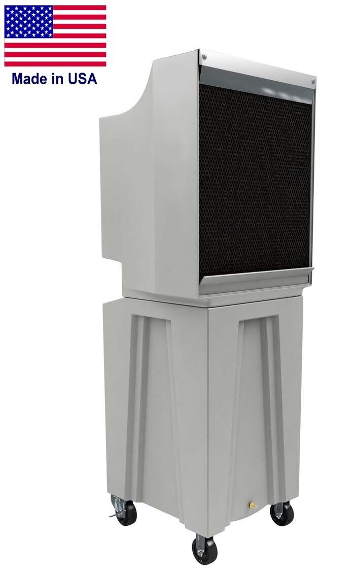 Portable Evaporative SWAMP COOLER - 2800 CFM - 1200 sqft - 115 Volts - 18" Blade