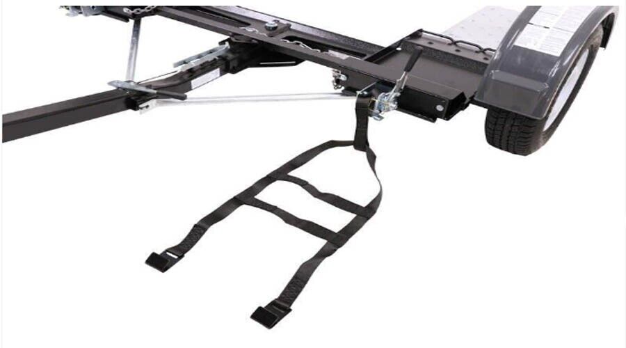 Tow Dolly - 4801 lbs Cap - Tilt Bed - Brakes - 42" to 78" Tread Width - Lights