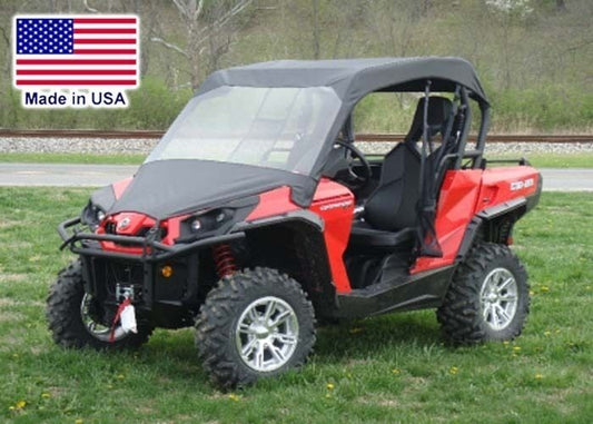 Partial Cab Enclosure for Can Am Commander - VINYL WINDSHIELD, Roof, and Rear