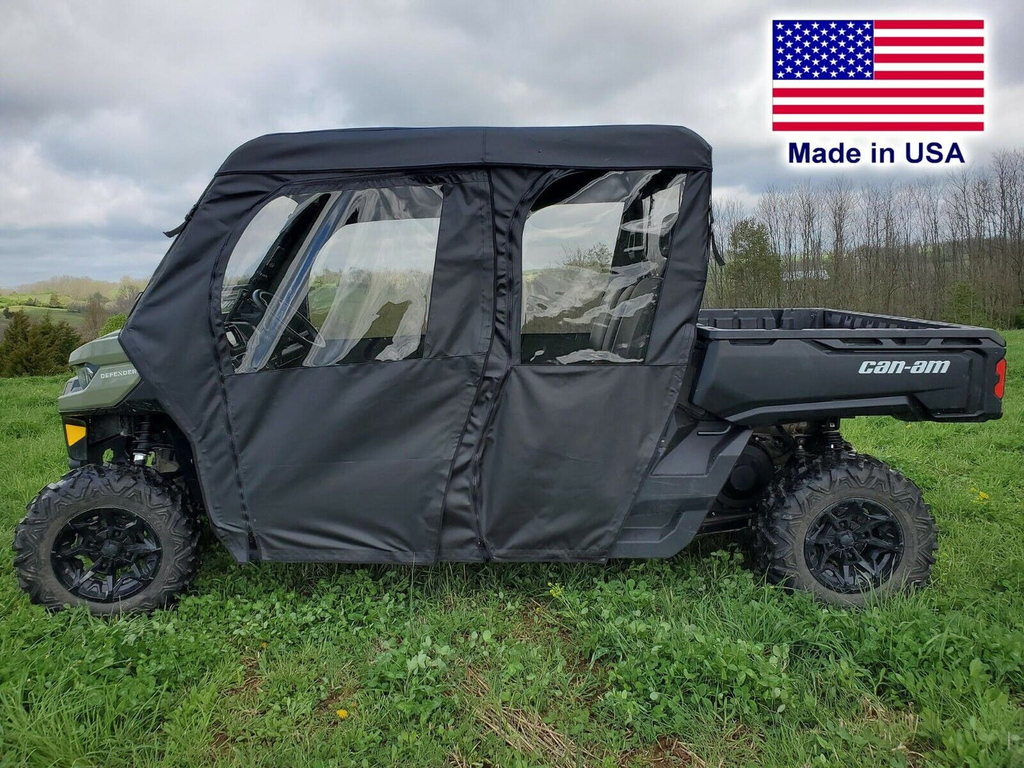 DOORS and REAR WINDOW for Can Am Defender Max - Soft Material - Heavy Duty