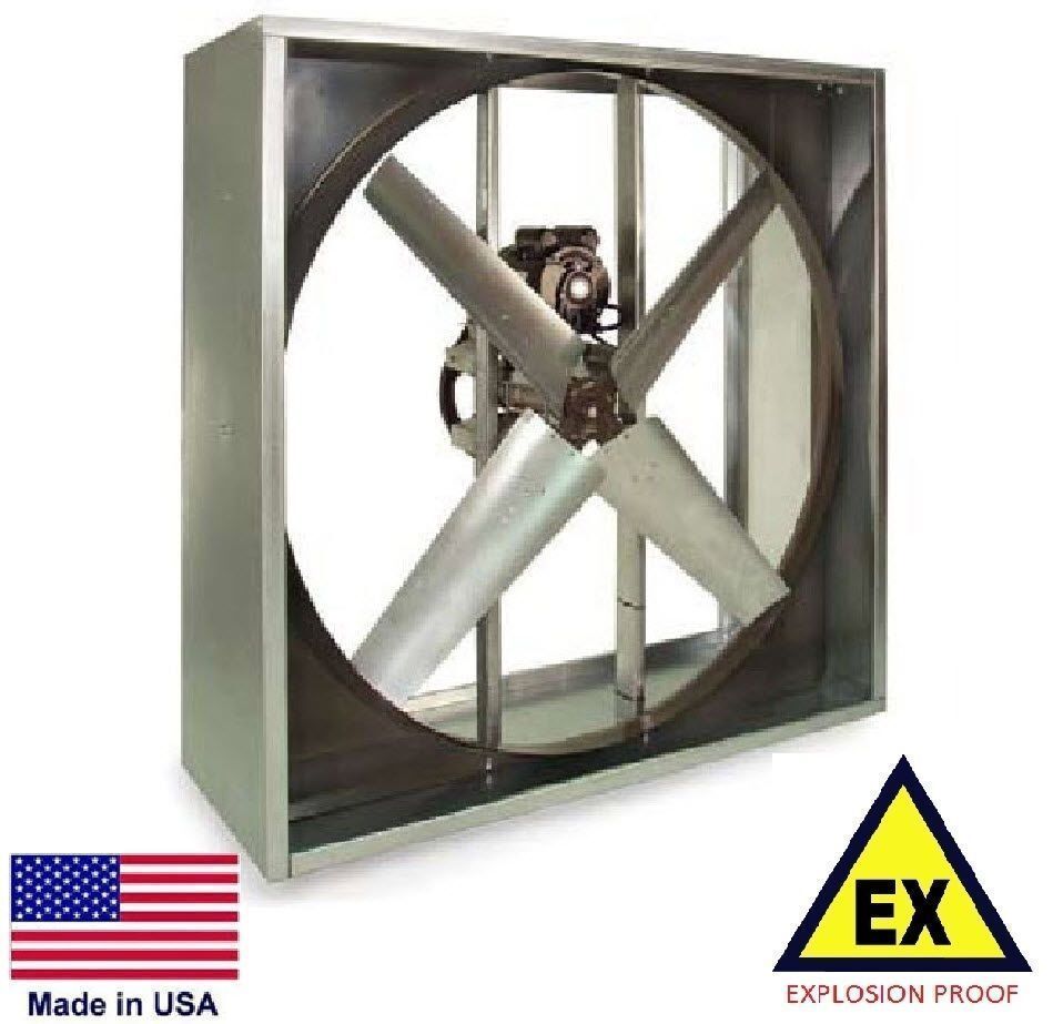 EXHAUST FAN - Explosion Proof - Belt Drive - 48" - 115/230V - 1.5 Hp 21,500 CFM