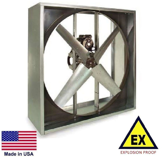 EXHAUST FAN - Explosion Proof - Belt Drive - 48" - 115/230V - 1.5 Hp 21,500 CFM