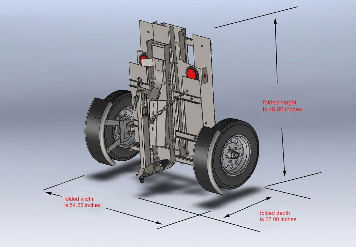 Motorcycle Trailer - 3179 lbs Cap - 112" Long - 2" Ball Compatible - Foldable