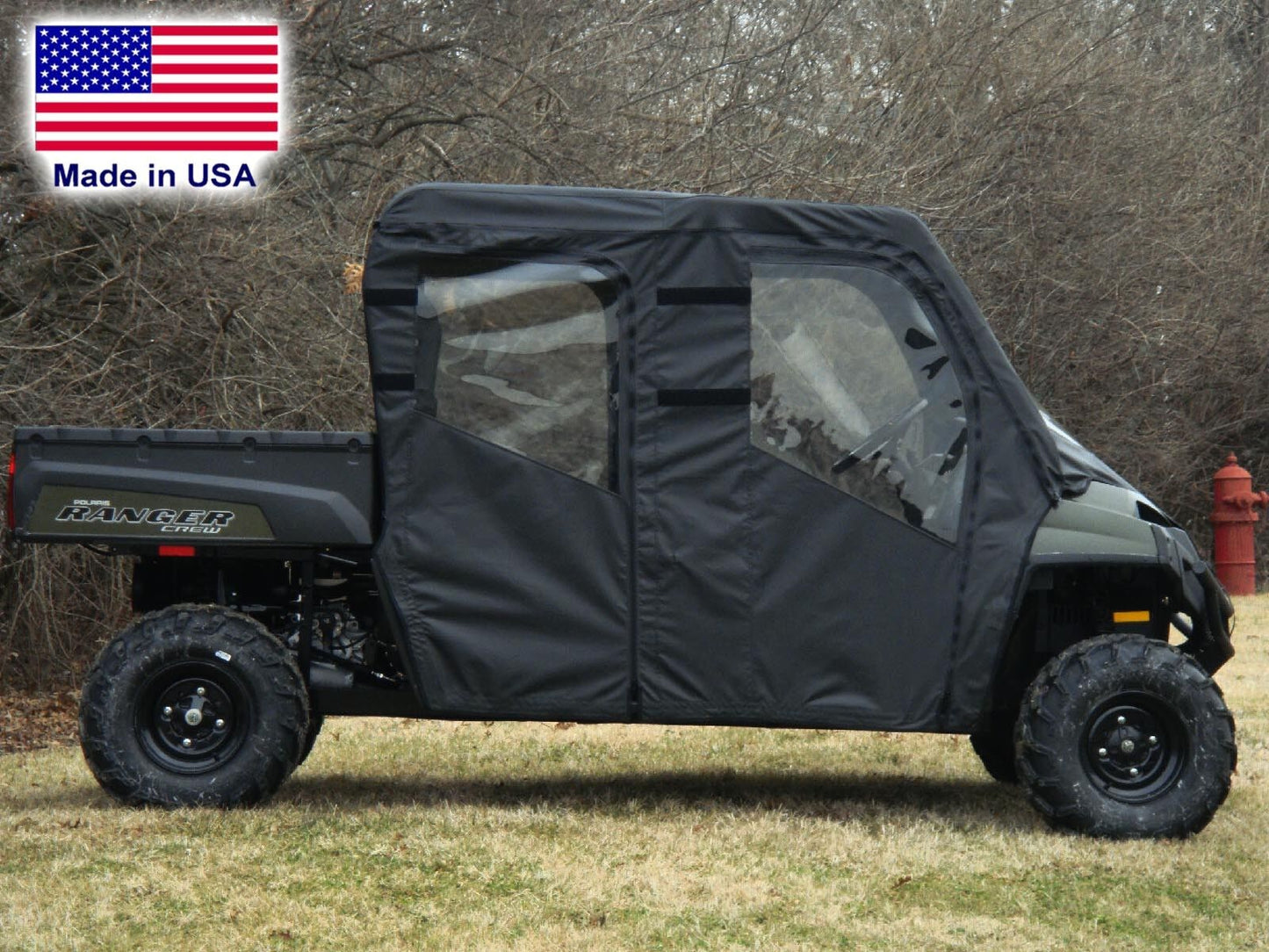 DOORS and REAR WINDOW for Polaris Crew - Soft Material - Vinyl Windshield