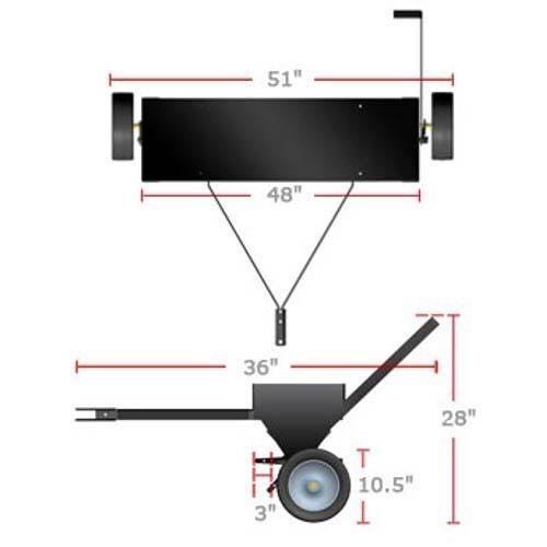 48" Tow Behind Plug AERATOR - 32 Heat Treated Spoon - 3" Penetration - Pin Hitch