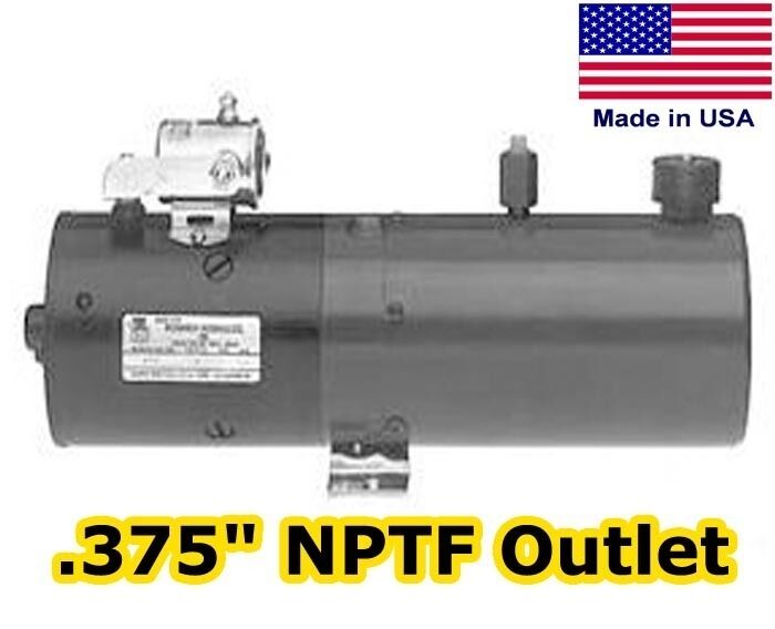 Hydraulic DC Power Unit, Pump, Motor, Reservoir - 2 Gal - No Valve - NPTF Outlet