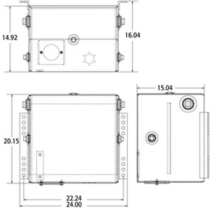 Aluminum Hydraulic Reservoir - 25 GAL - 10 Micron Filter - Int Brackets - 26 GPM