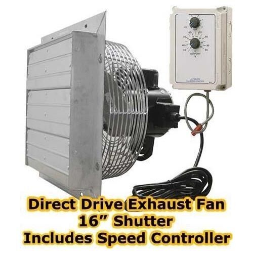 16" Exhaust Fan - 2,100 CFM - 115/230 Volts - Variable Speed - Speed Controller