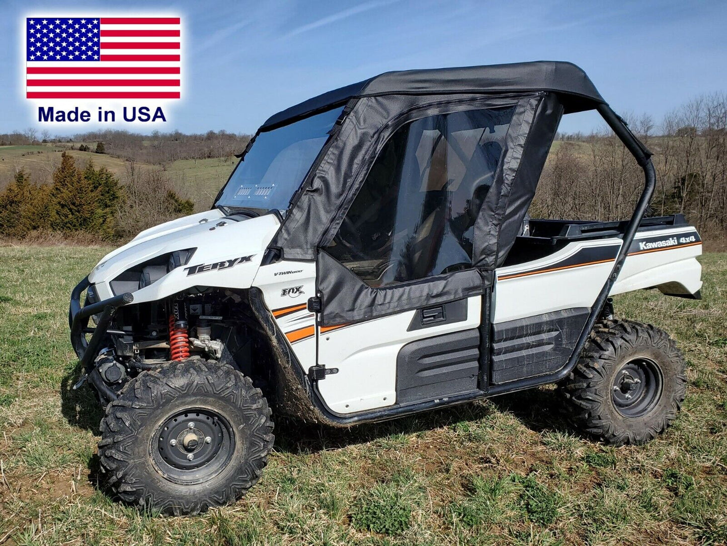 Full Enclosure for Kawasaki Teryx 800 - HARD WINDSHIELD, Doors, Roof, & Rear