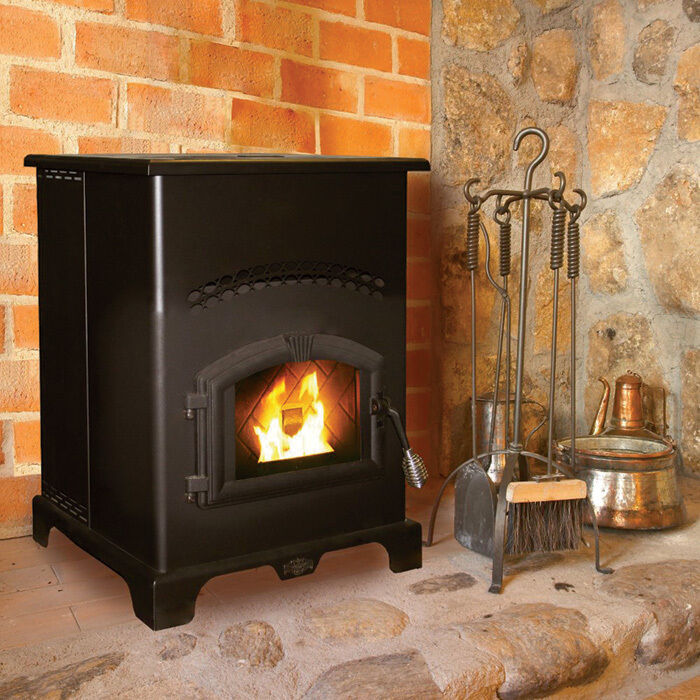 Pellet Heater - Automatic Ignition - 48,000 BTU - 120 Lbs Capacity Hopper