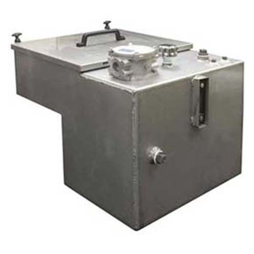 30 Gallon Frame Mount Hydraulic Reservoir Tank - Stainless Steel - Valve Enclose