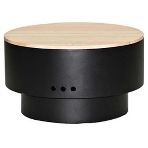 24" Round Fire Pit & Wooden Top - Table - Outdoor Heating - Custom - Designer