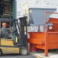 FORKLIFT HOPPER Bin - 7,000 lbs Cap - Self Dumping - 1/2 Cubic Yd - 7 Gauge Wall
