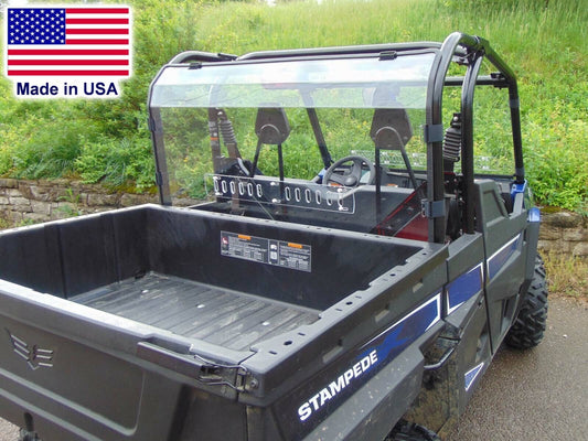 HARD REAR WINDOW for Arctic Cat Stampede - Polycarbonate - Travels Highway Speed