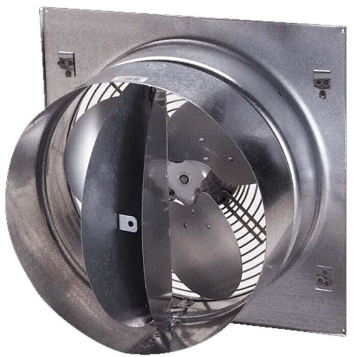 12" Exhaust Fan - Butterfly Damper - 930 CFM - 115/230 Volts - 1 Ph - Variable