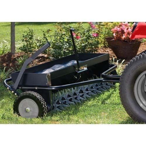 Industrial 40" Aerator & Spreader Combo - 132 Spikes - 120 lbs Cap - Commercial
